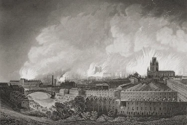 Bristol, England, während der Unruhen 1831, 1883